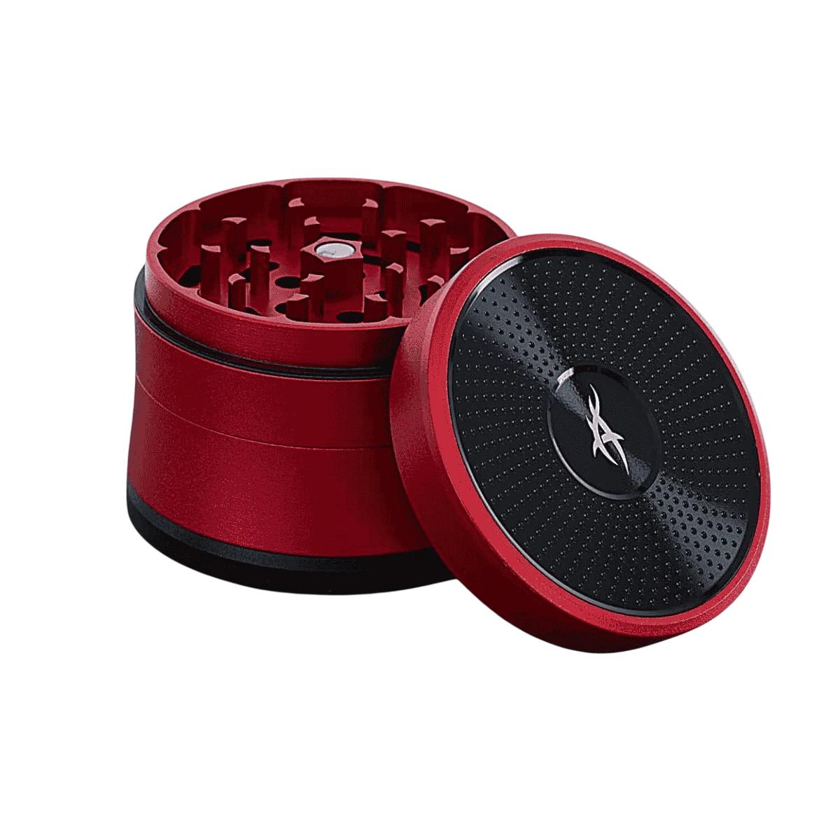 Metall Grinder 4-teilig, 62 mm, 'After Grow' Solinder rot