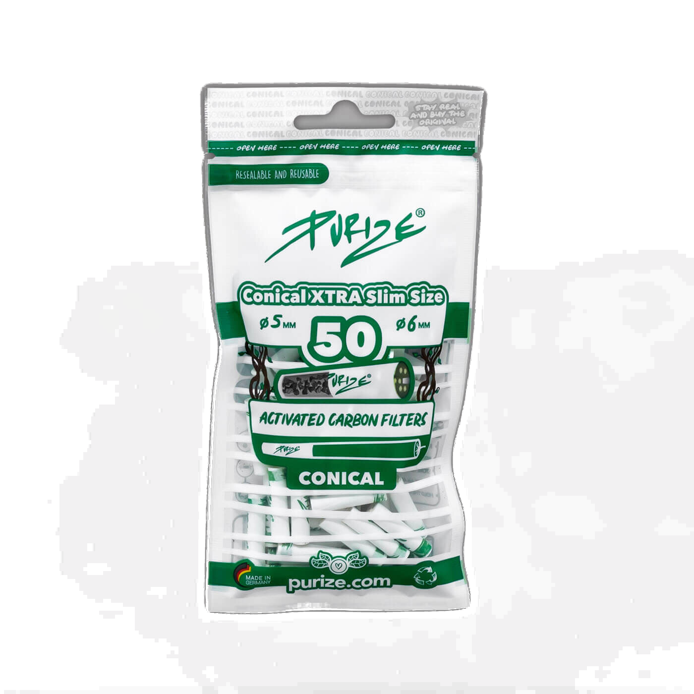 Purize, Conical, Filter, Special, Doobie, White, Plain, Joint, Puff2Pass