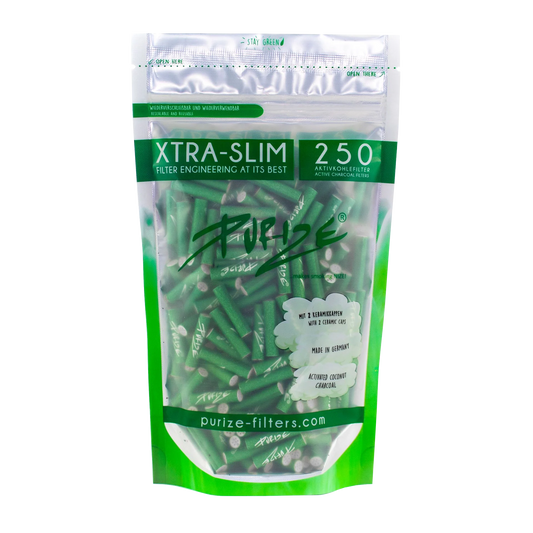 Purize Aktivkohlefilter Xtra Slim 6mm Grün (250 Stück)