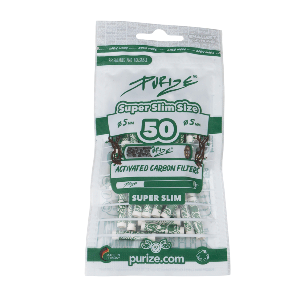 Purize, Puff2Pass, XtraSlim, SuperSlim, 5mm, Joint, Doobie, Sticky, aktivkohlefilter