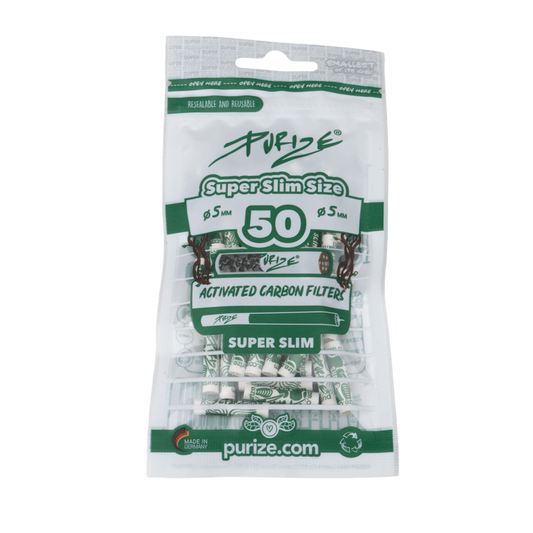Purize, Puff2Pass, XtraSlim, SuperSlim, 5mm, Joint, Doobie, Sticky, aktivkohlefilter