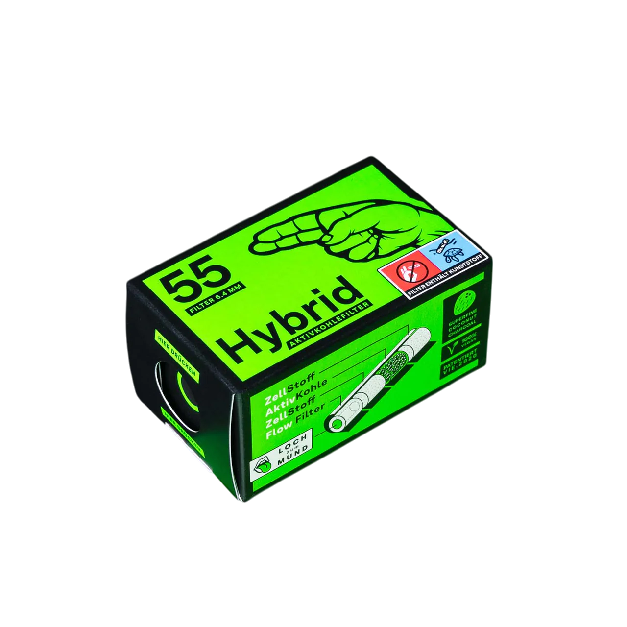 Hybrid Supreme Aktivkohlefilter (55er Pack) Weiß