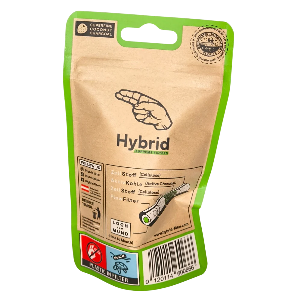 Hybrid Supreme Aktivkohlefilter Lime Grün 55 Stk