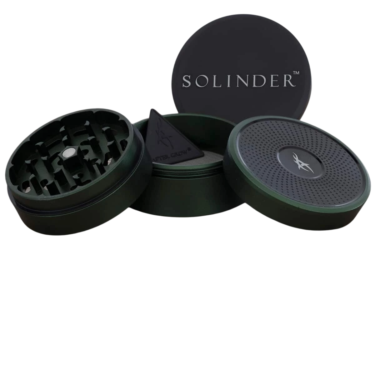 Metall Grinder 4-teilig, 62 mm, 'After Grow' Solinder grün