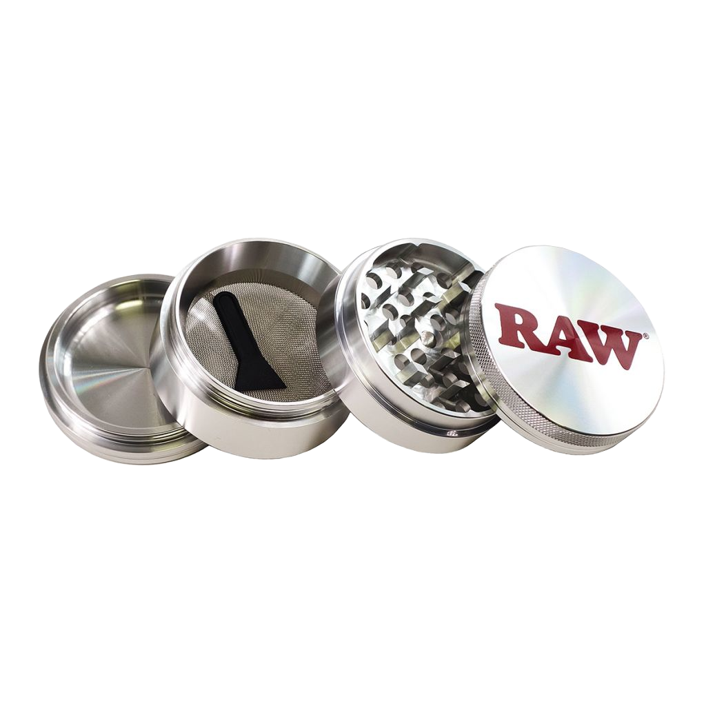 RAW Grinder Aluminium 4-teilig Ø 56 mm Silber