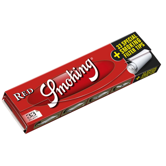 Smoking Red King Size Paper mit Filter Tips